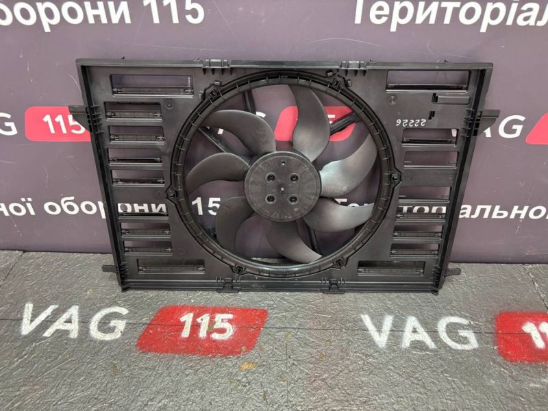 8W0959455J-DF Диффузор + вентилятор (без 2 шторок) - 8W0121003G